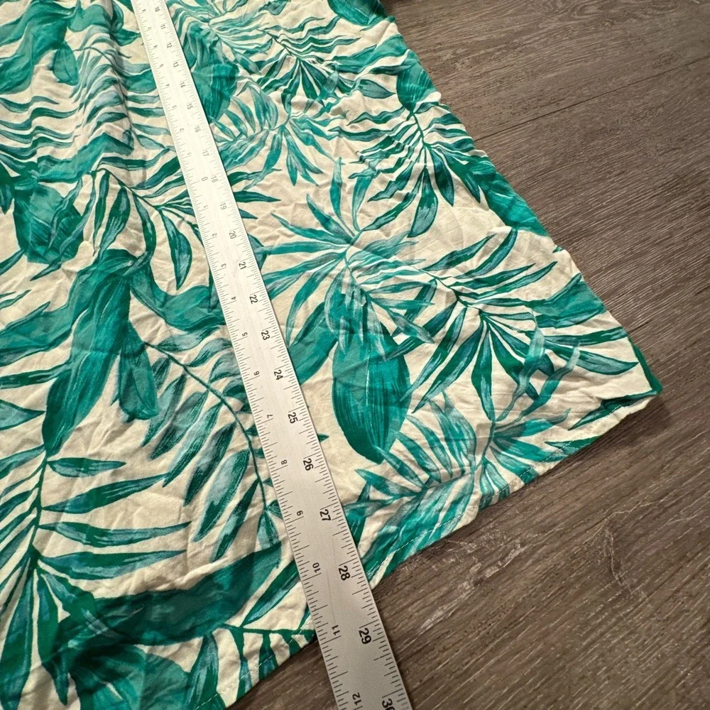 Banana Republic Shirt Mens Large‎ Floral Bamboo Palm AOP Hawaiian Loop Collar
